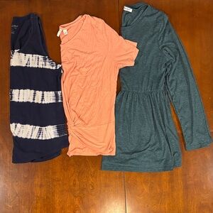 Women’s Lot of 3 Tops: Tank, Tee & Long Sleeve. EUC